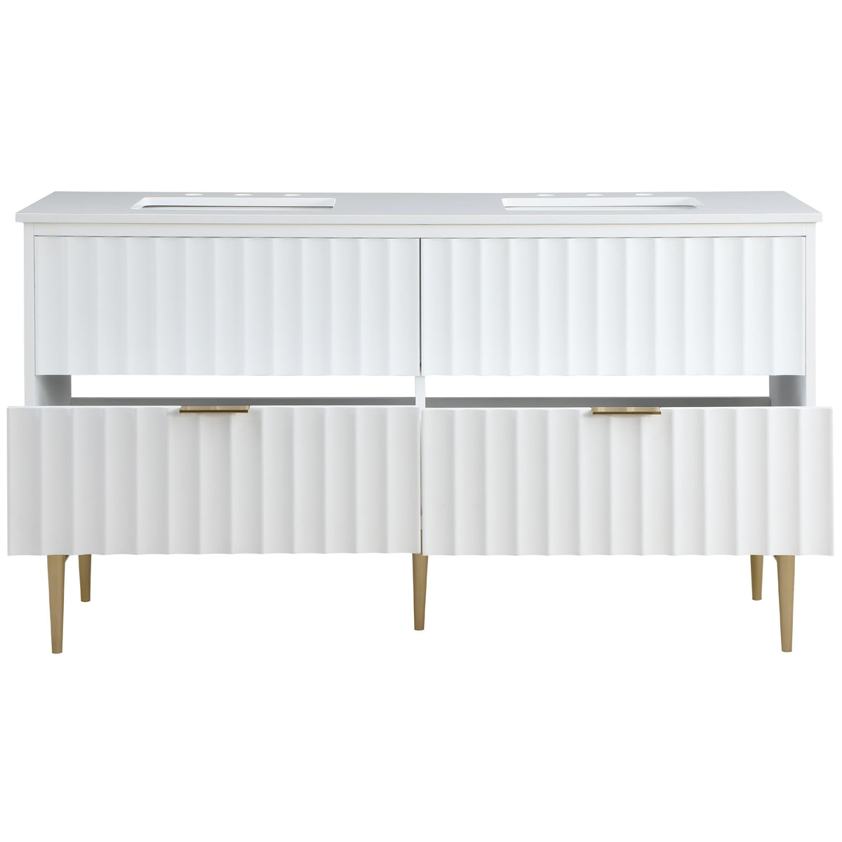 Meridian Modernist White Bathroom Vanity