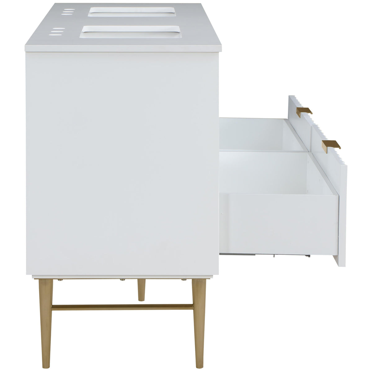 Meridian Modernist White Bathroom Vanity