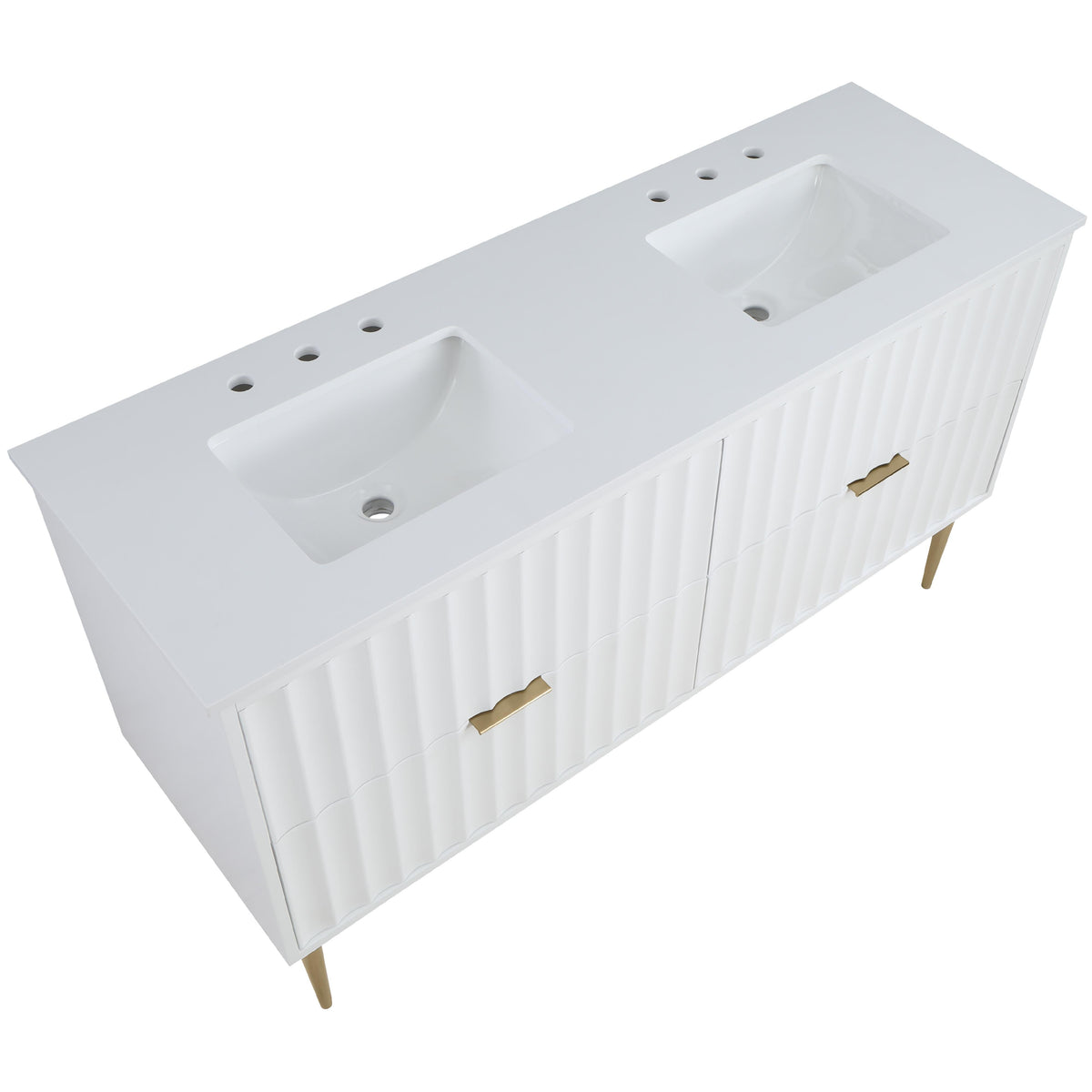 Meridian Modernist White Bathroom Vanity