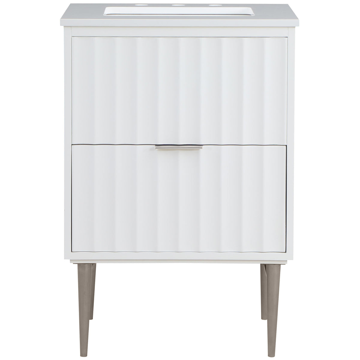 Meridian Modernist White Bathroom Vanity