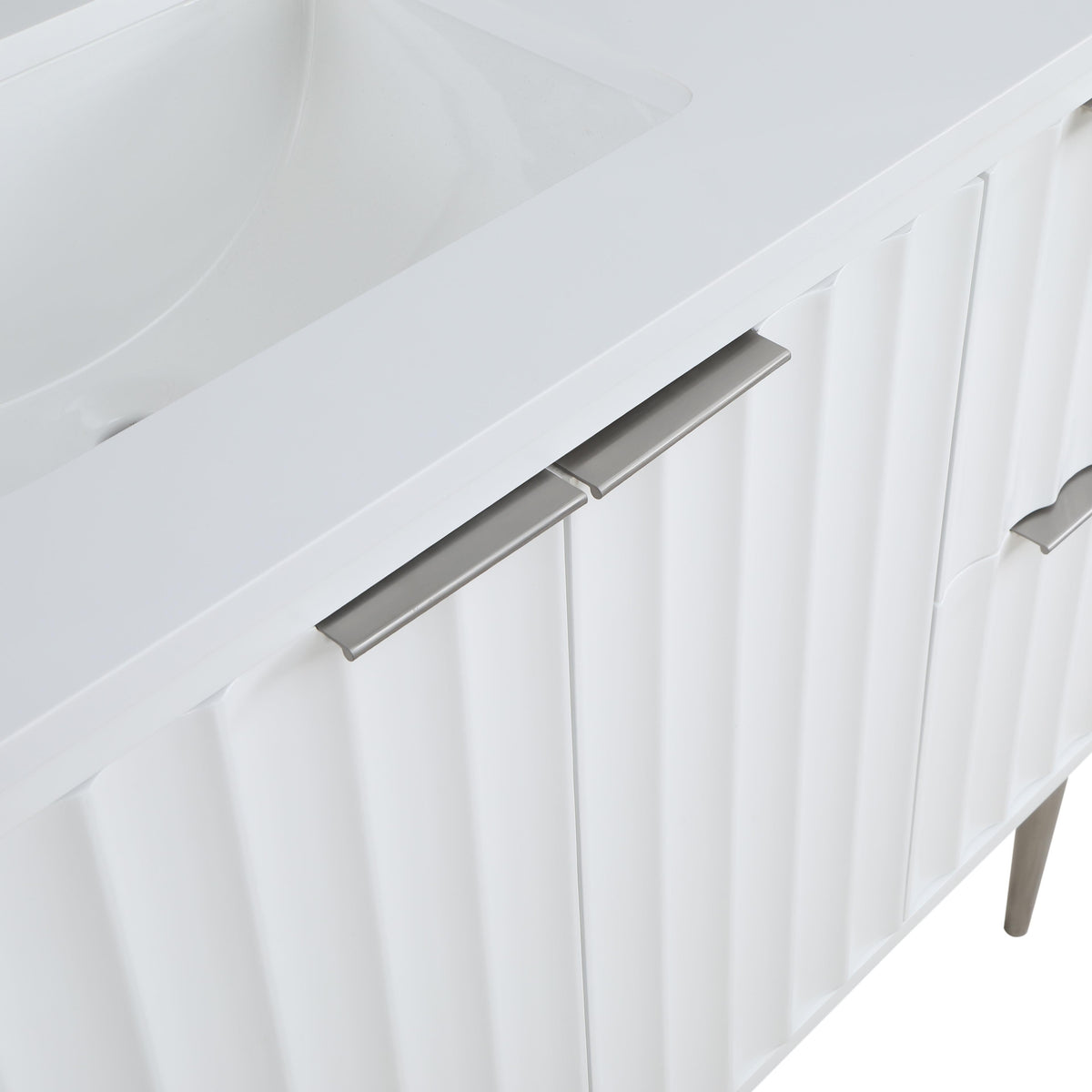 Meridian Modernist White Bathroom Vanity