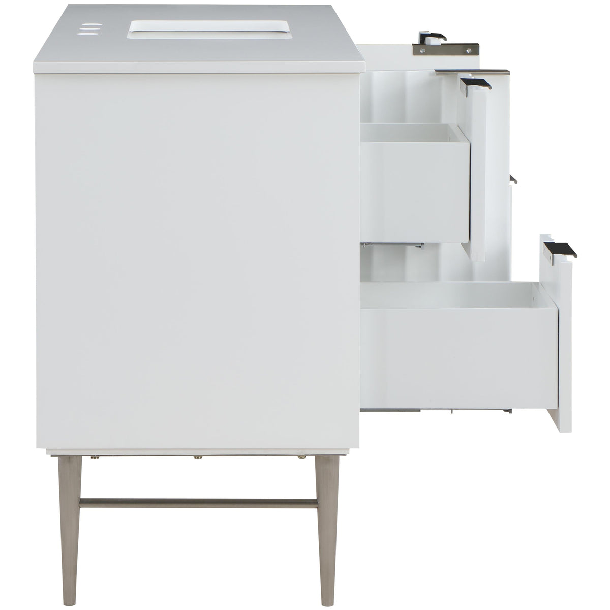 Meridian Modernist White Bathroom Vanity