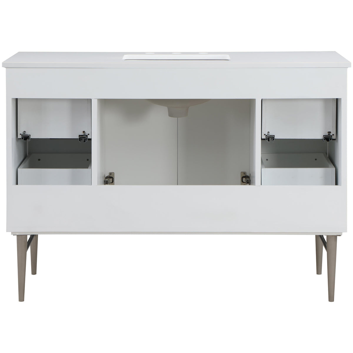 Meridian Modernist White Bathroom Vanity