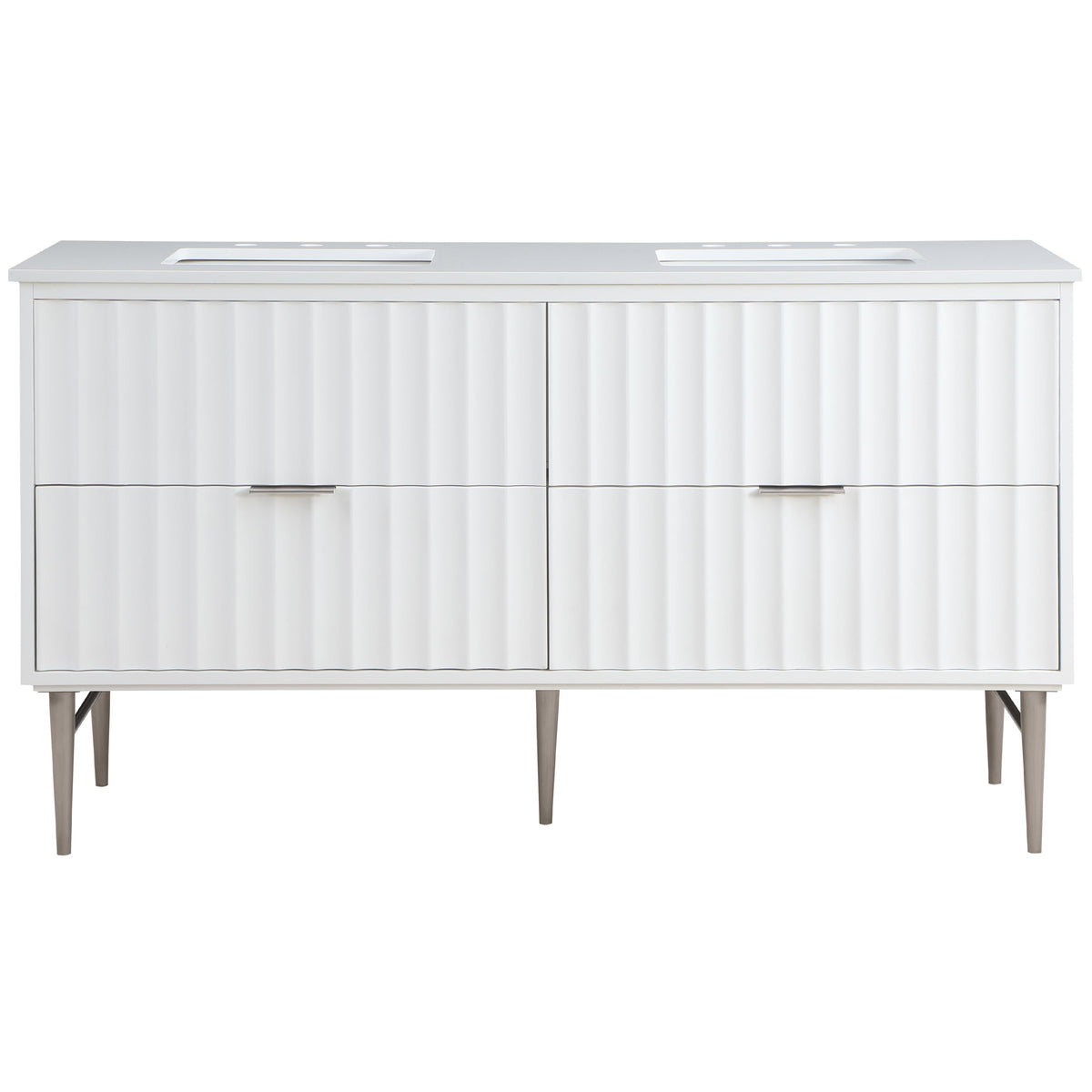 Meridian Modernist White Bathroom Vanity