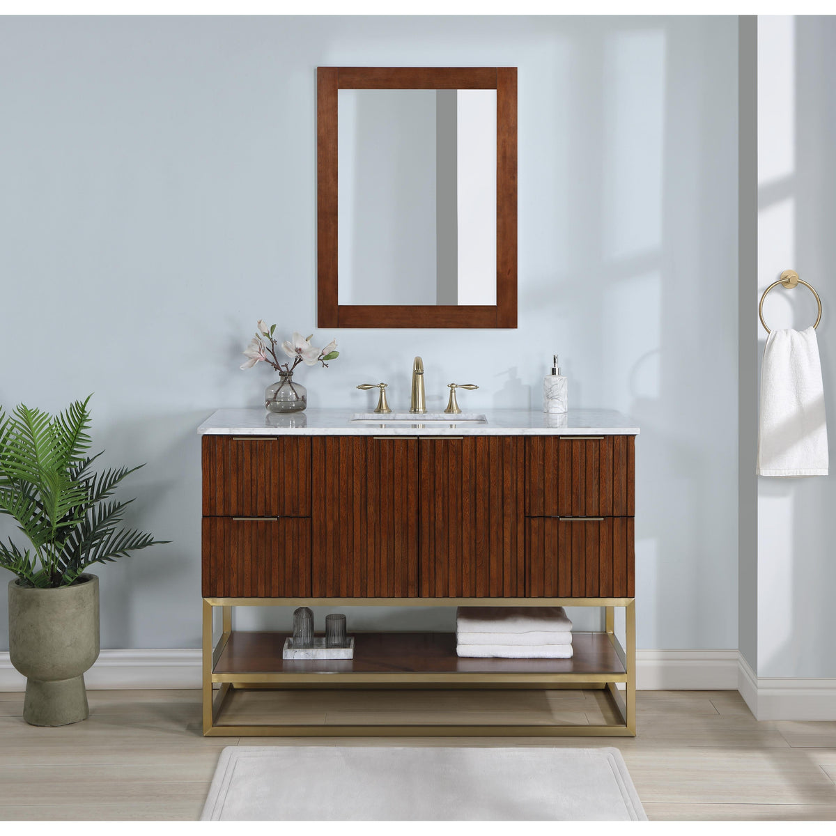 Meridian Monad Walnut Bathroom Vanity