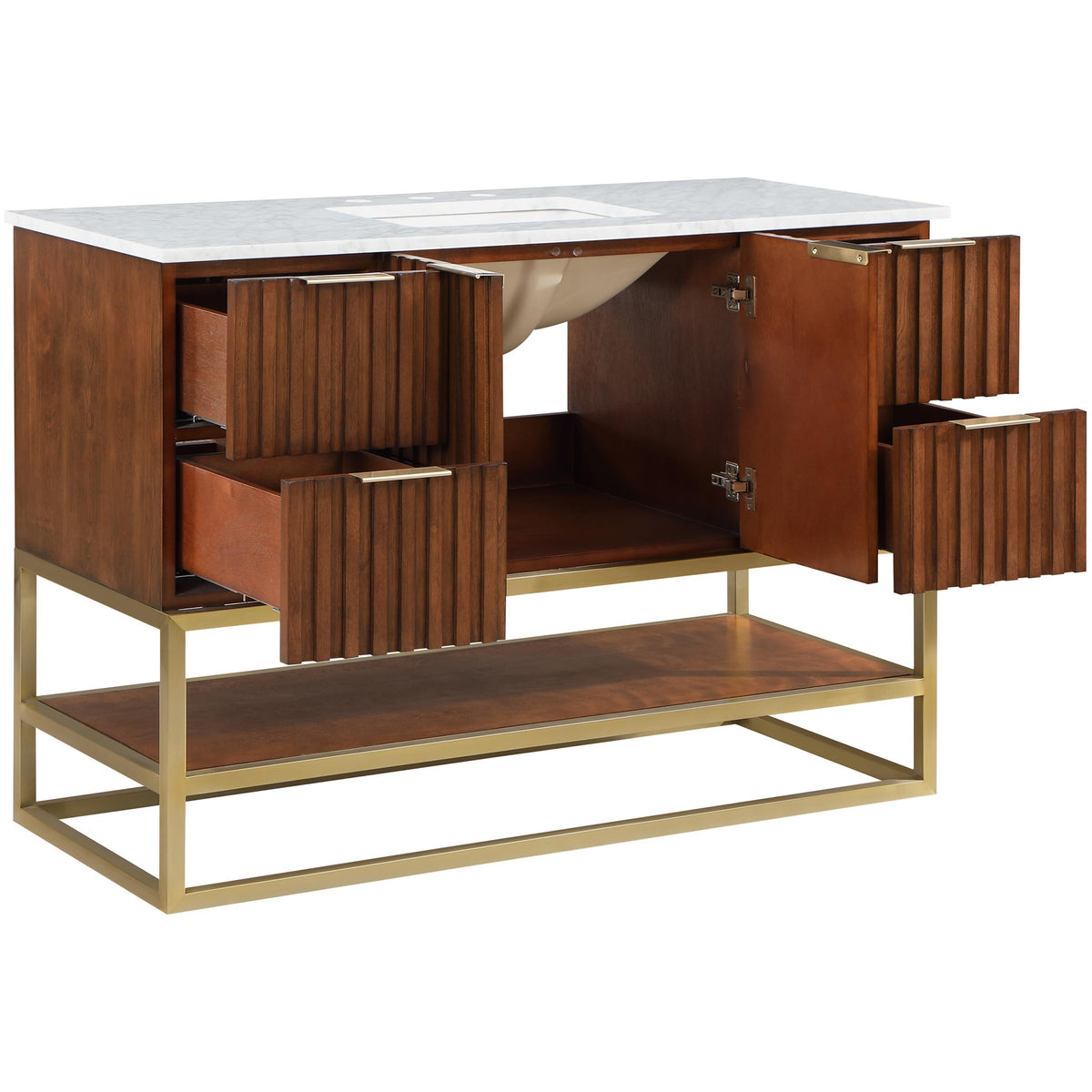 Meridian Monad Walnut Bathroom Vanity