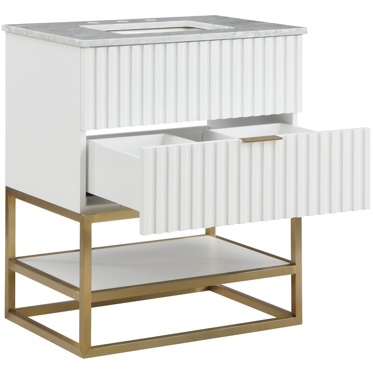 Meridian Monad White Bathroom Vanity