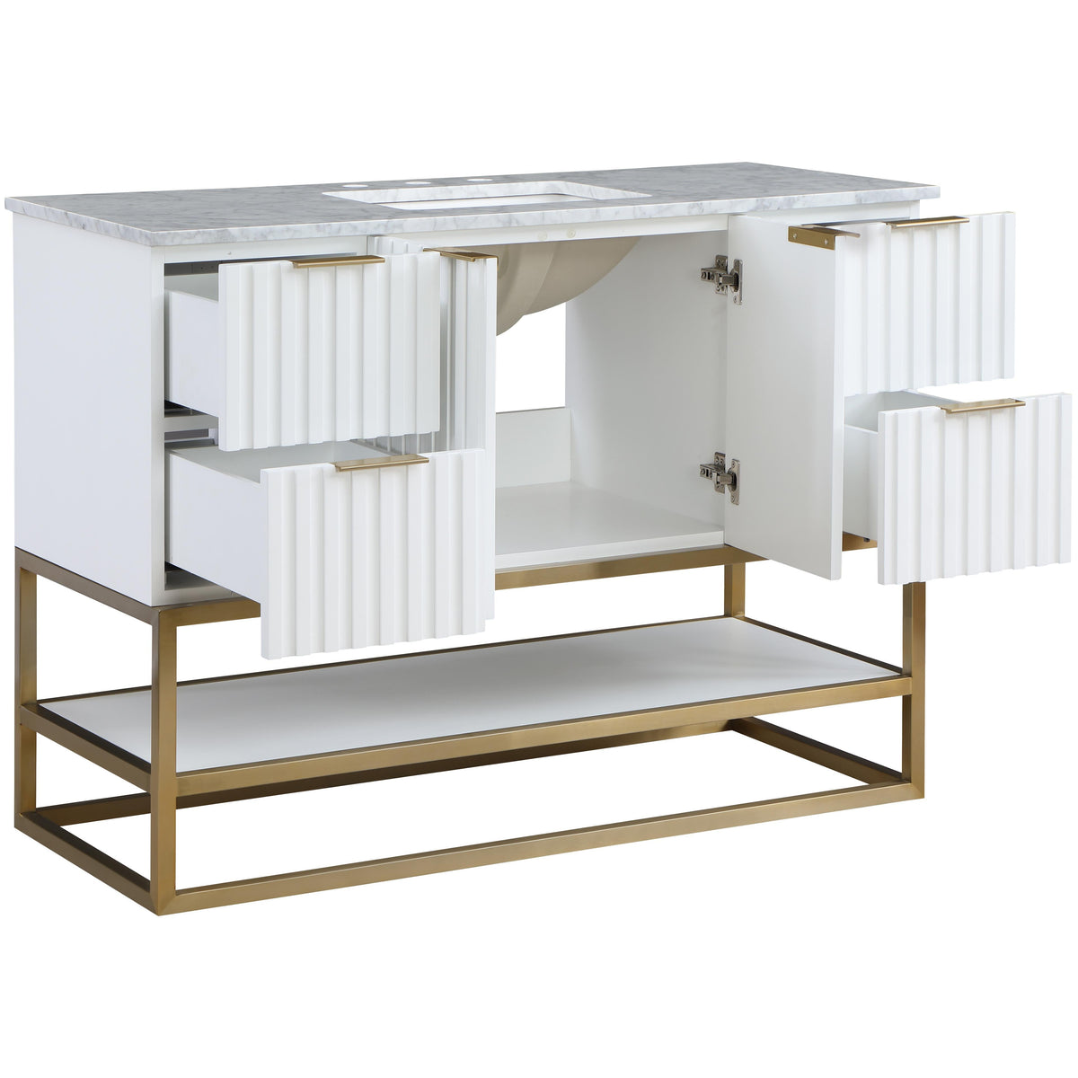 Meridian Monad White Bathroom Vanity