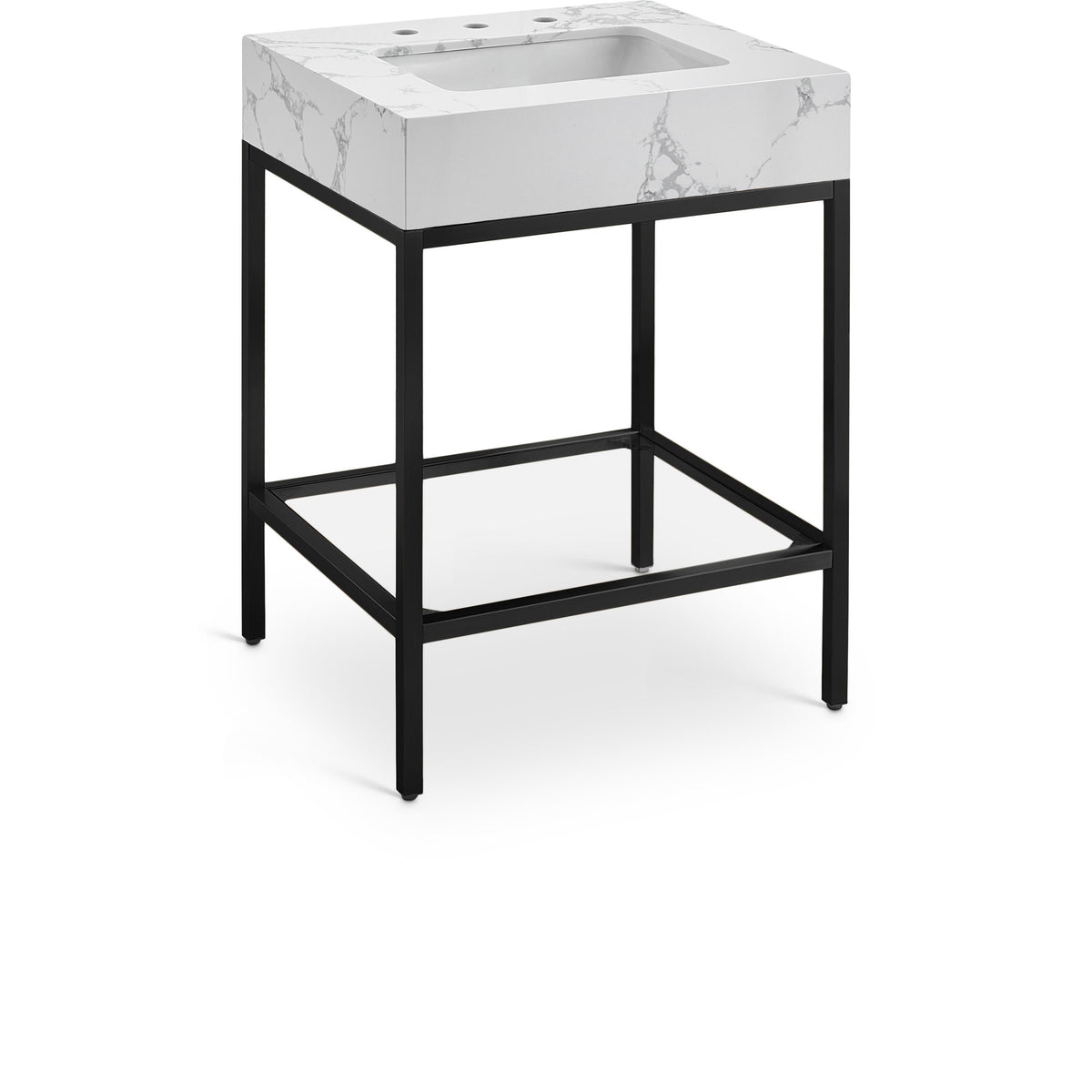 Meridian Marmo White Engineered Marble Bathroom Vanity