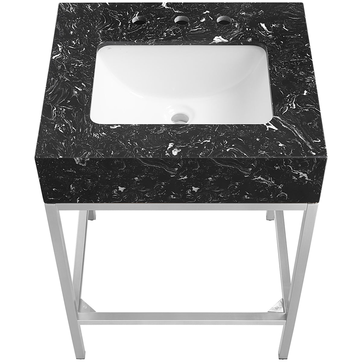 Meridian Marmo Black Engineered Marble Bathroom Vanity