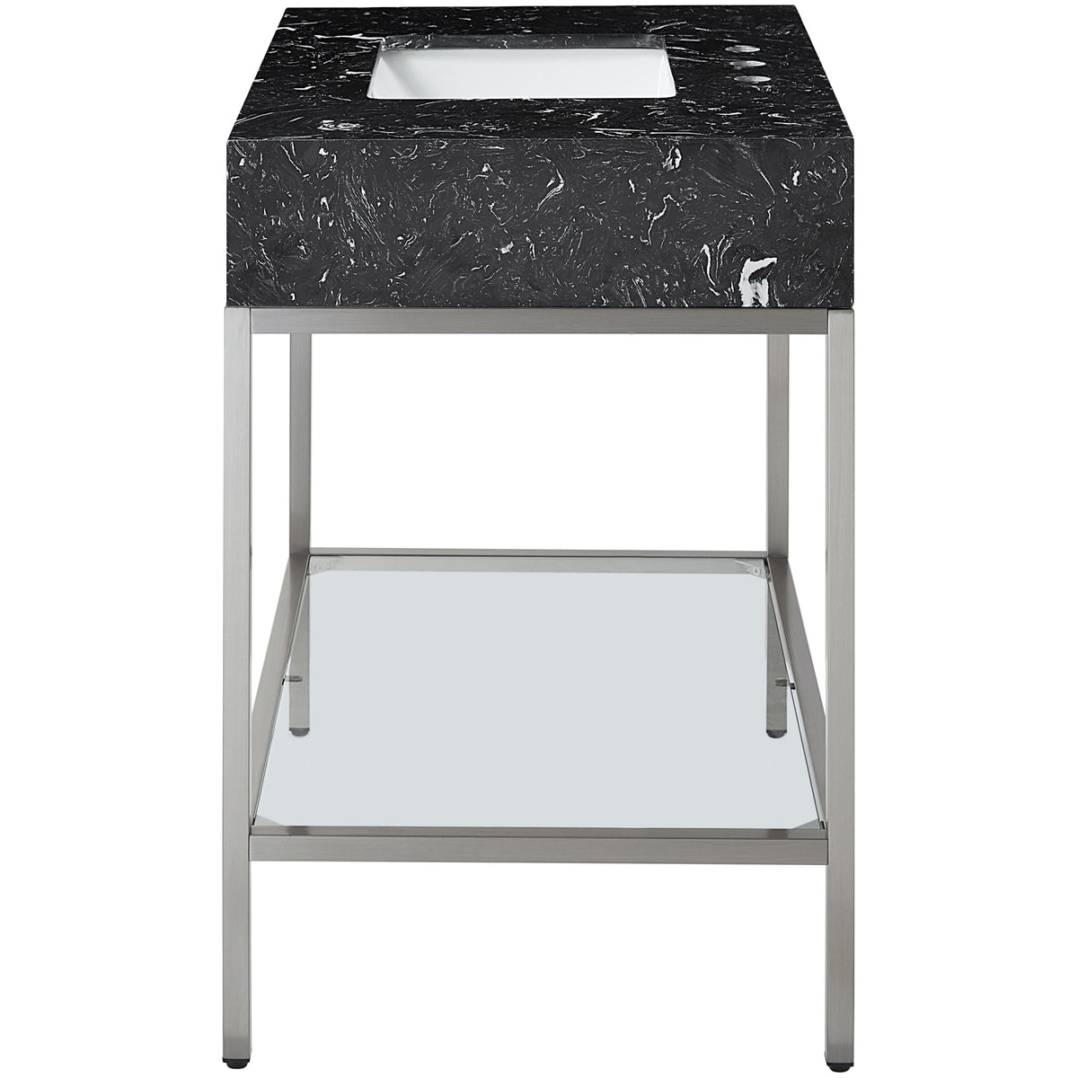 Meridian Marmo Black Engineered Marble Bathroom Vanity