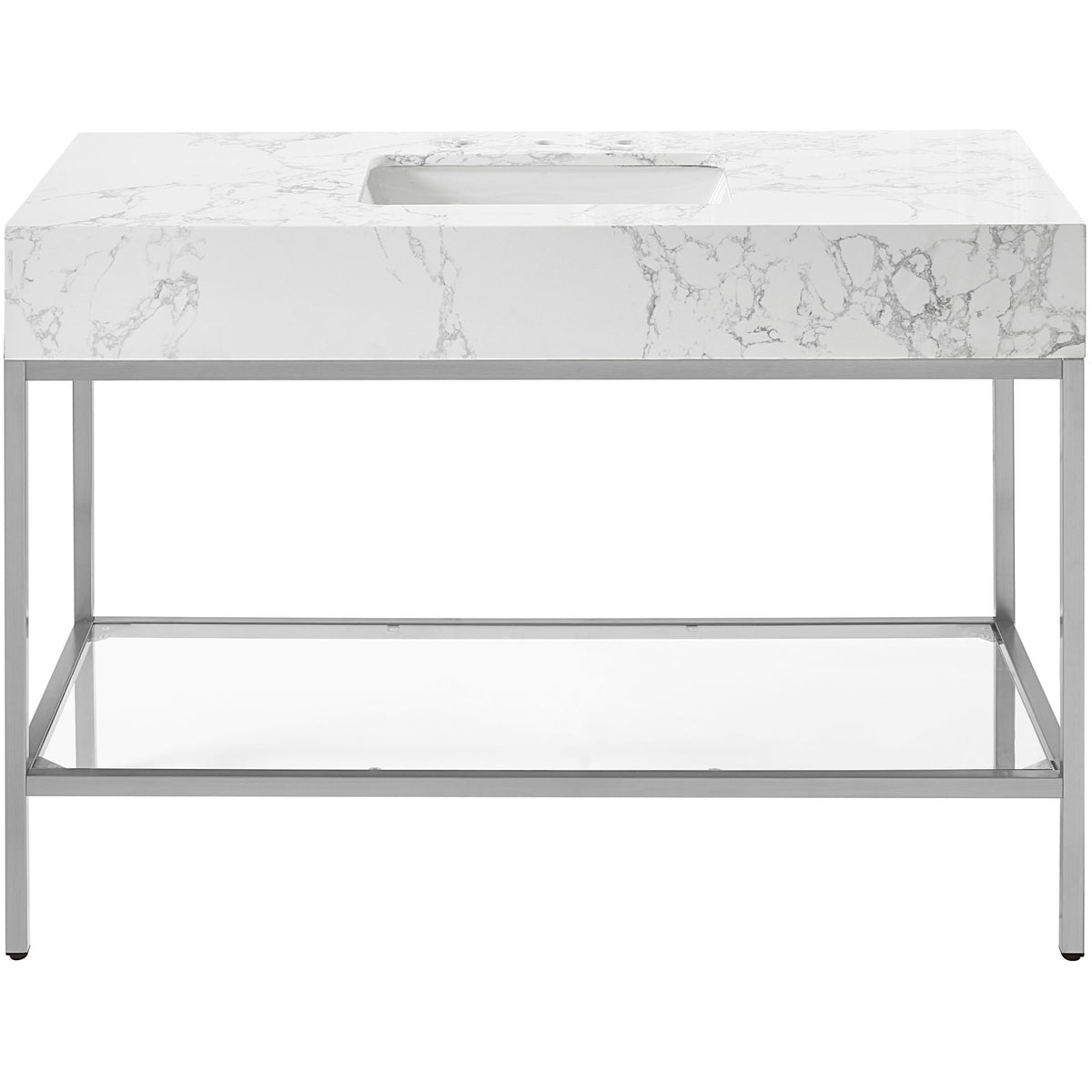 Meridian Marmo White Engineered Marble Bathroom Vanity