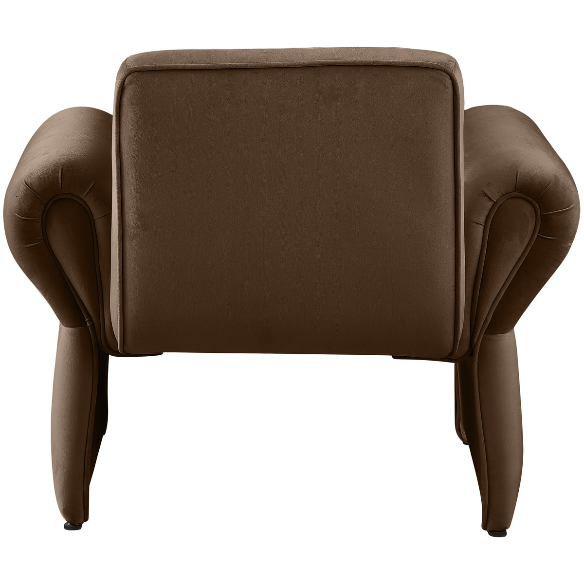 Meridian Fleurette Brown Velvet Accent Chair