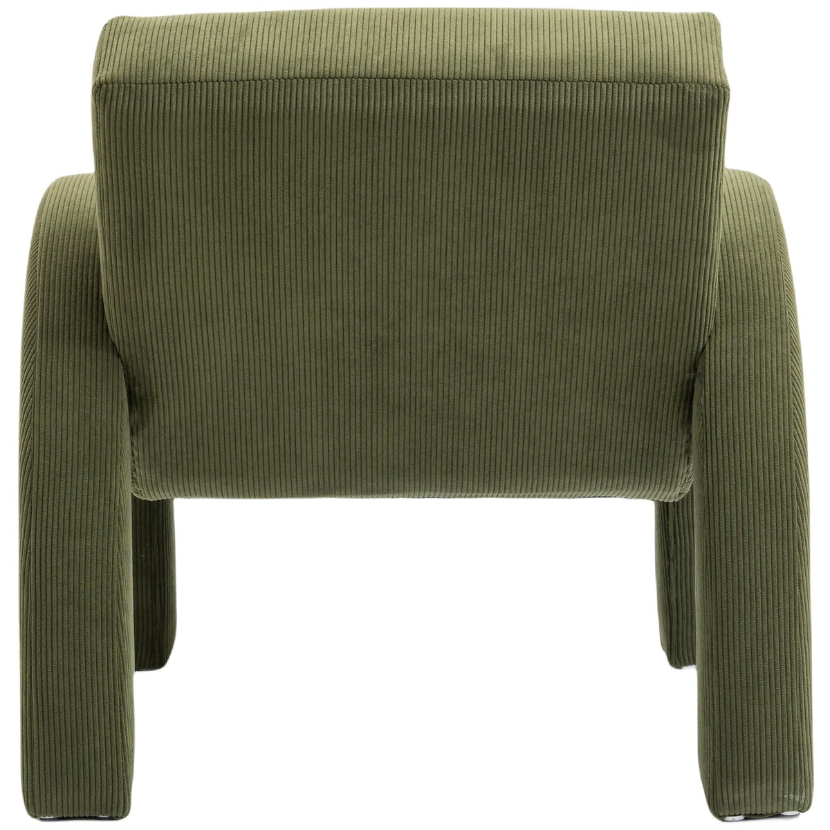 Meridian Corduroy Green Corduroy Fabric Accent Chair