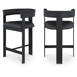 Meridian Romeo Black Vegan Leather Counter Stool