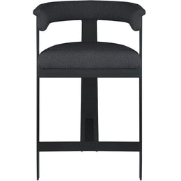 Meridian Romeo Black Vegan Leather Counter Stool