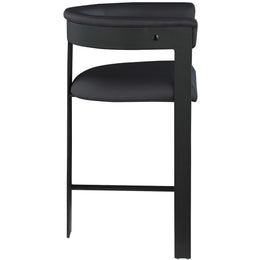 Meridian Romeo Black Vegan Leather Counter Stool