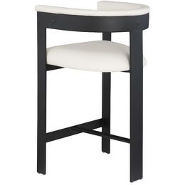 Meridian Romeo Cream Vegan Leather Counter Stool