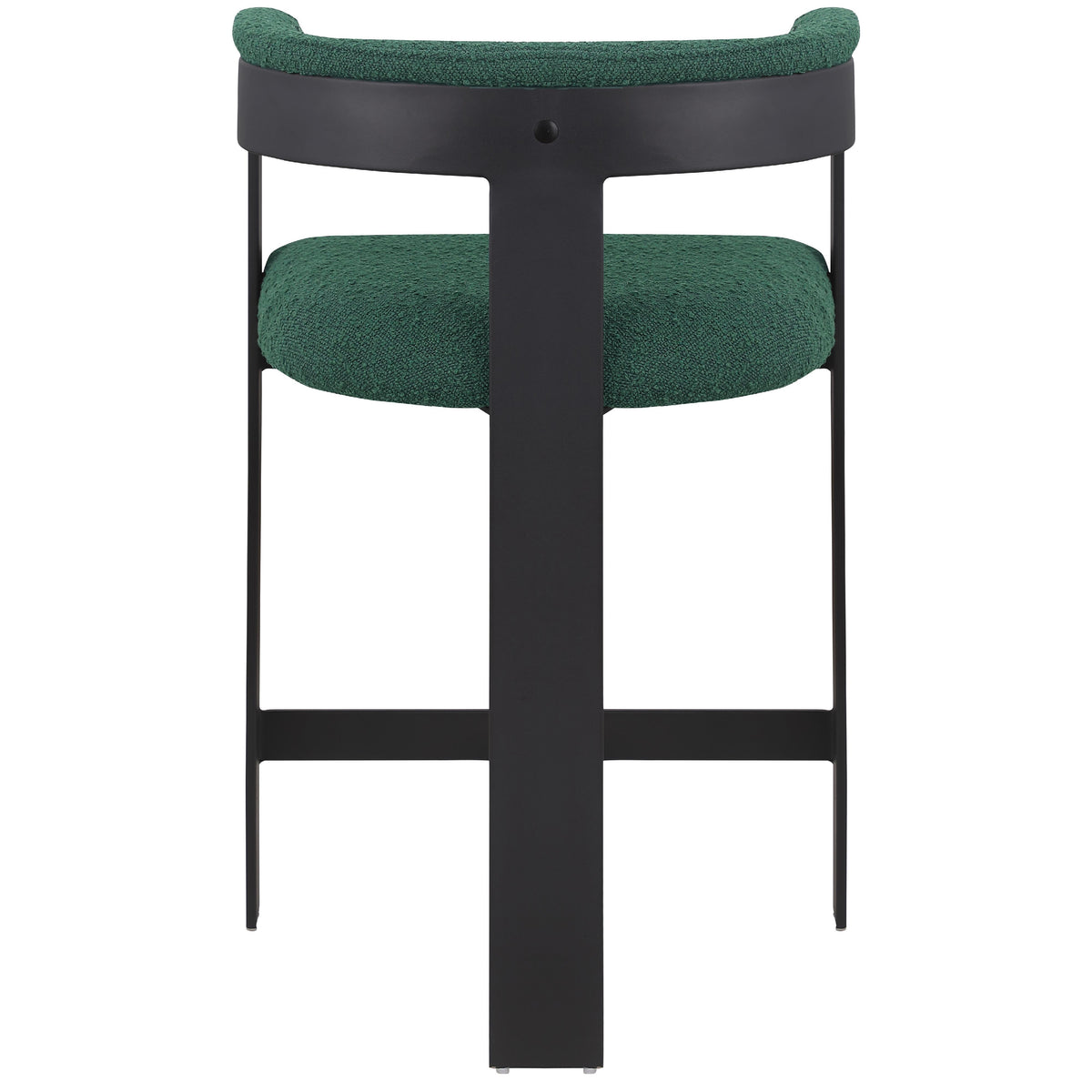 Meridian Romeo Green Boucle Fabric Counter Stool