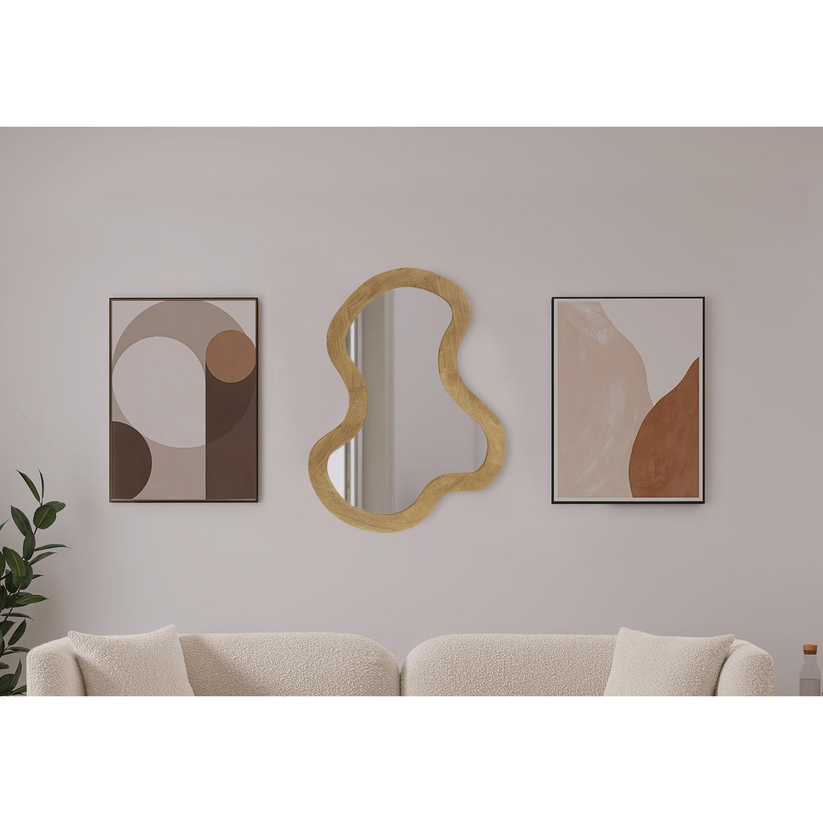 Meridian Oblique Oak Mirror