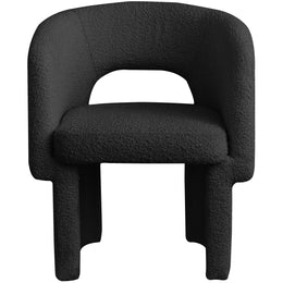 Meridian Emmet Black Boucle Fabric Dining Chair / Accent Chair