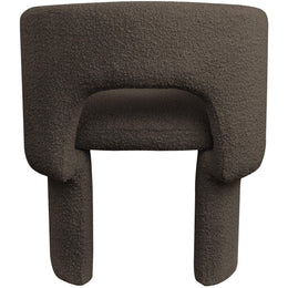 Meridian Emmet Brown Boucle Fabric Dining Chair / Accent Chair