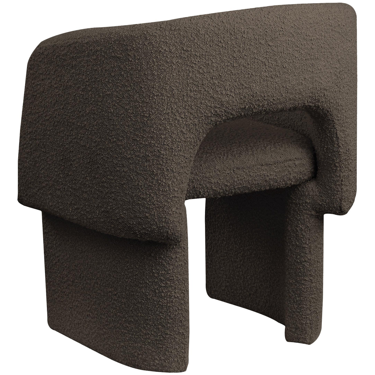 Meridian Emmet Brown Boucle Fabric Dining Chair / Accent Chair