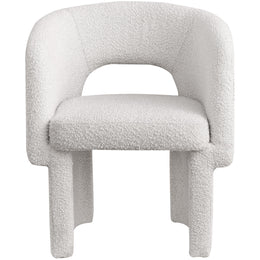 Meridian Emmet Cream Boucle Fabric Dining Chair / Accent Chair