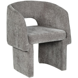 Meridian Emmet Grey Chenille Fabric Dining Chair / Accent Chair