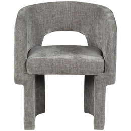 Meridian Emmet Grey Chenille Fabric Dining Chair / Accent Chair