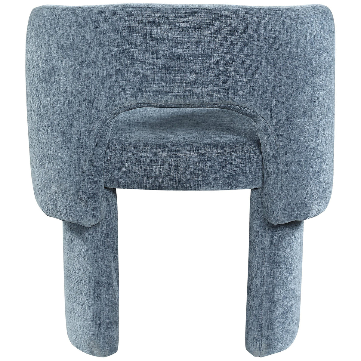 Meridian Emmet Light Blue Chenille Fabric Dining Chair / Accent Chair