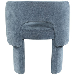 Meridian Emmet Light Blue Chenille Fabric Dining Chair / Accent Chair