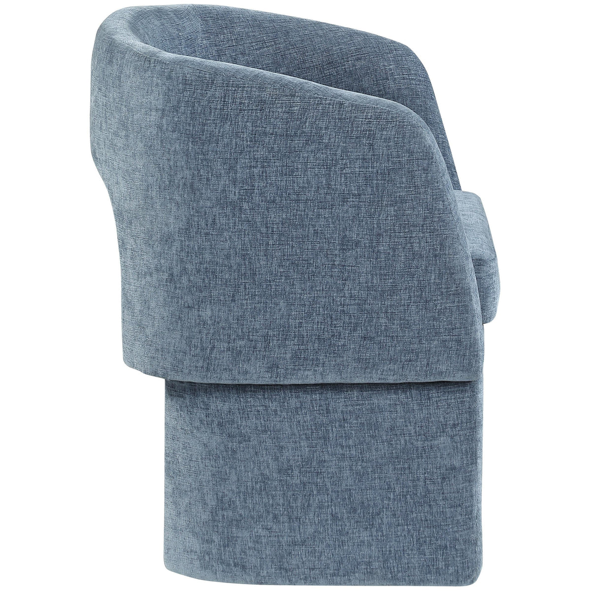 Meridian Emmet Light Blue Chenille Fabric Dining Chair / Accent Chair