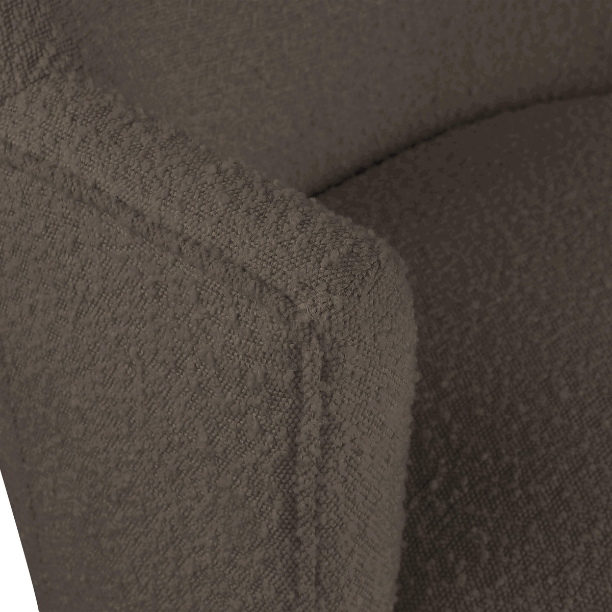Meridian Clarita Brown Boucle Fabric Swivel Accent Chair