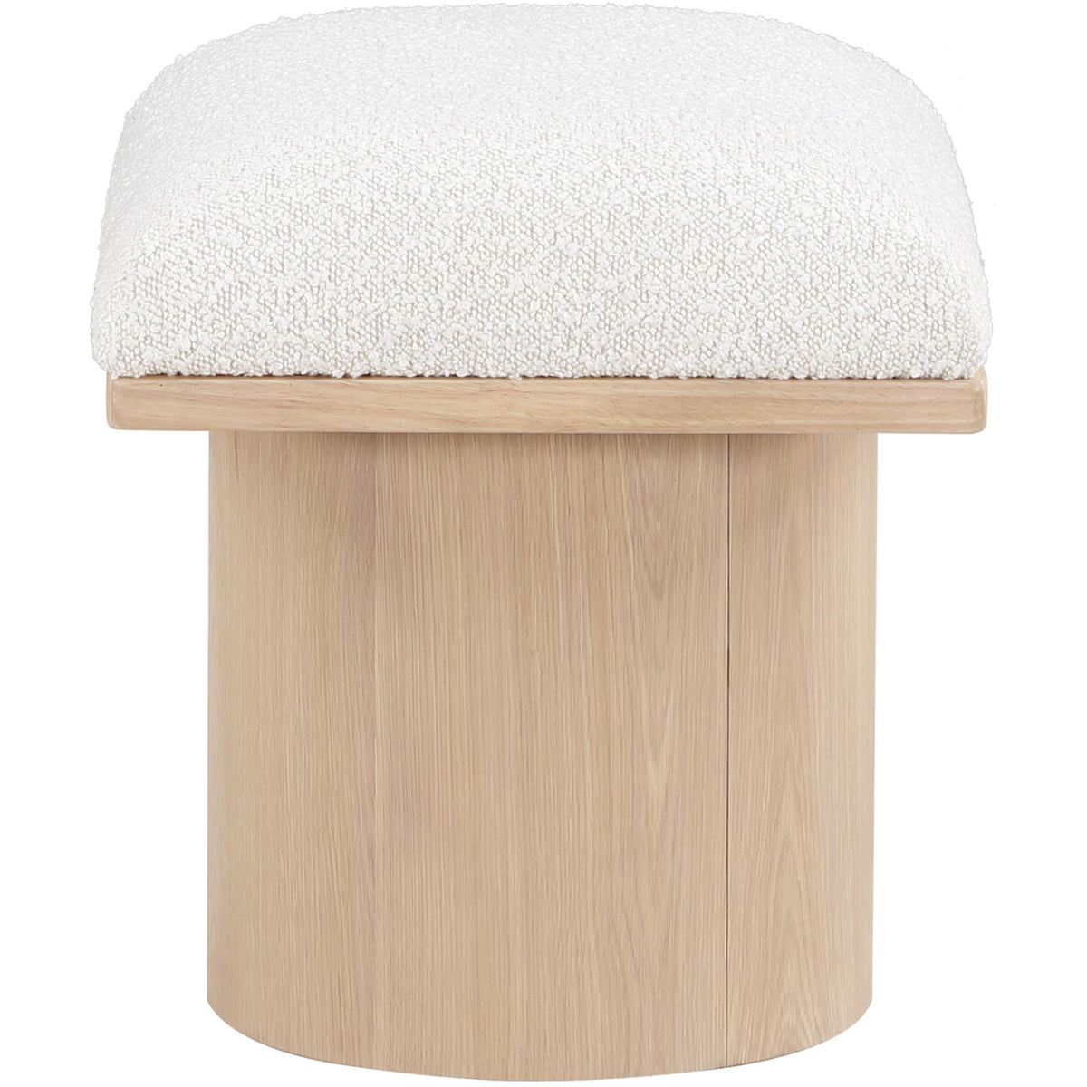 Meridian Pavilion Cream Boucle Fabric Bench/Stool