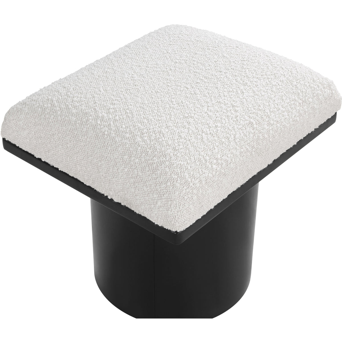 Meridian Pavilion Cream Boucle Fabric Bench/Stool