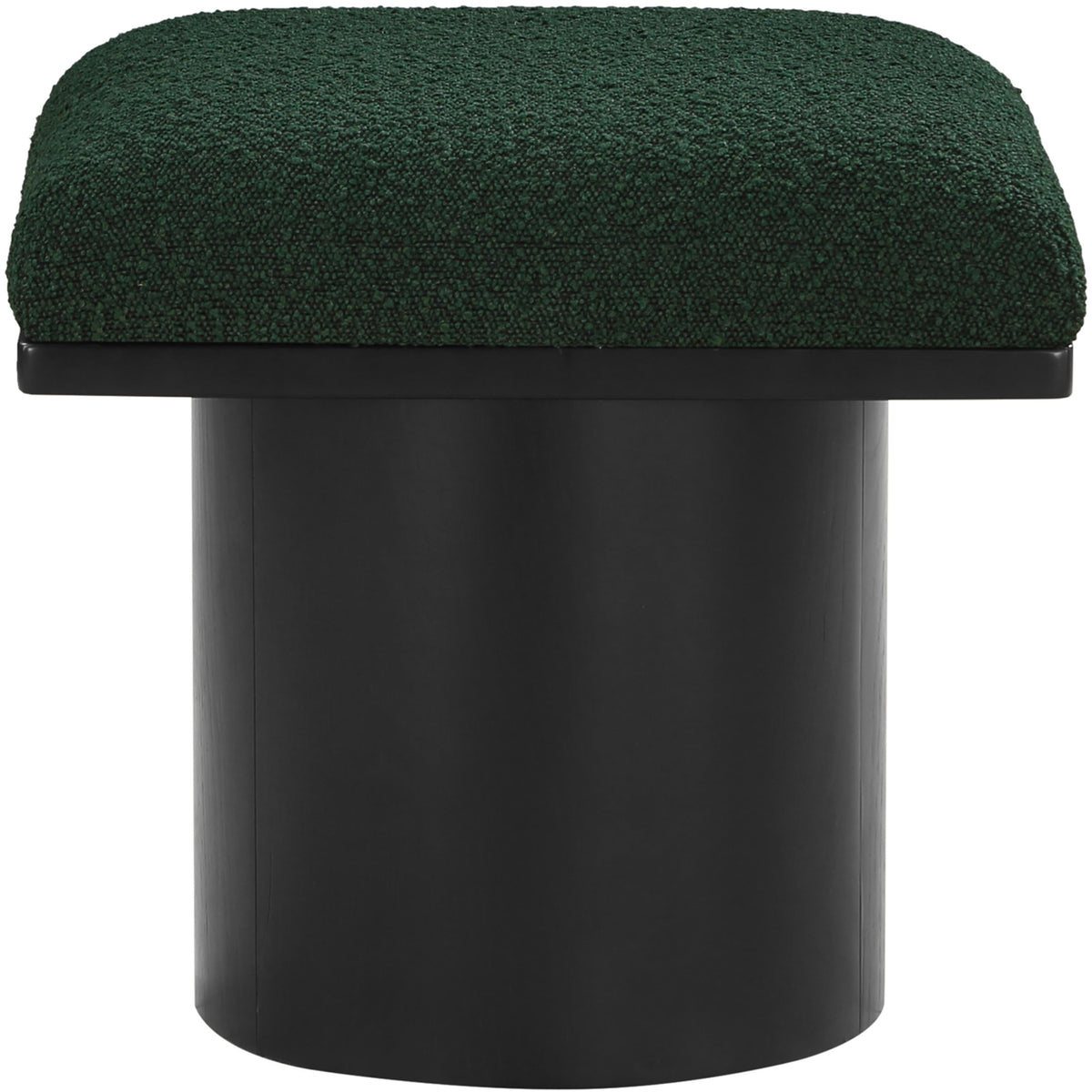 Meridian Pavilion Green Boucle Fabric Bench/Stool