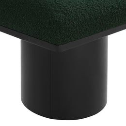 Meridian Pavilion Green Boucle Fabric Bench/Stool