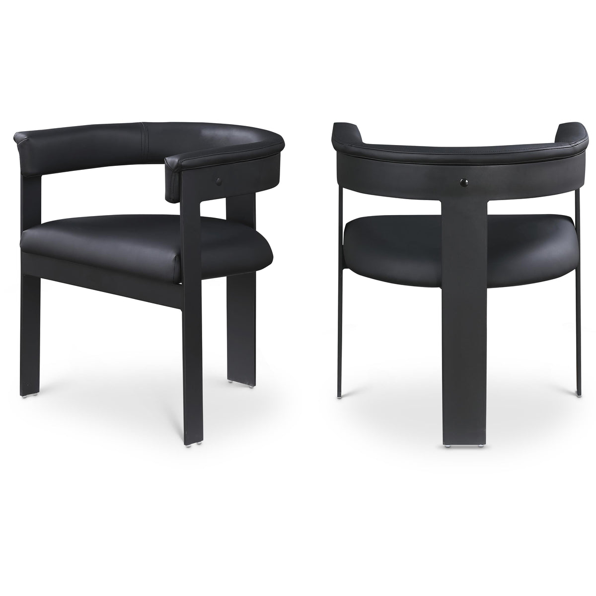 Meridian Romeo Black Vegan Leather Dining Chair