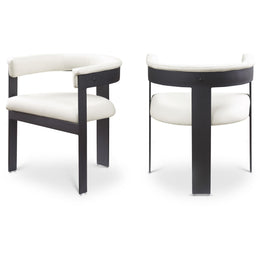 Meridian Romeo Cream Vegan Leather Dining Chair