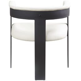 Meridian Romeo Cream Vegan Leather Dining Chair