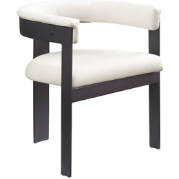 Meridian Romeo Cream Vegan Leather Dining Chair