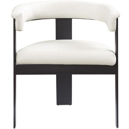 Meridian Romeo Cream Vegan Leather Dining Chair