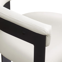 Meridian Romeo Cream Vegan Leather Dining Chair