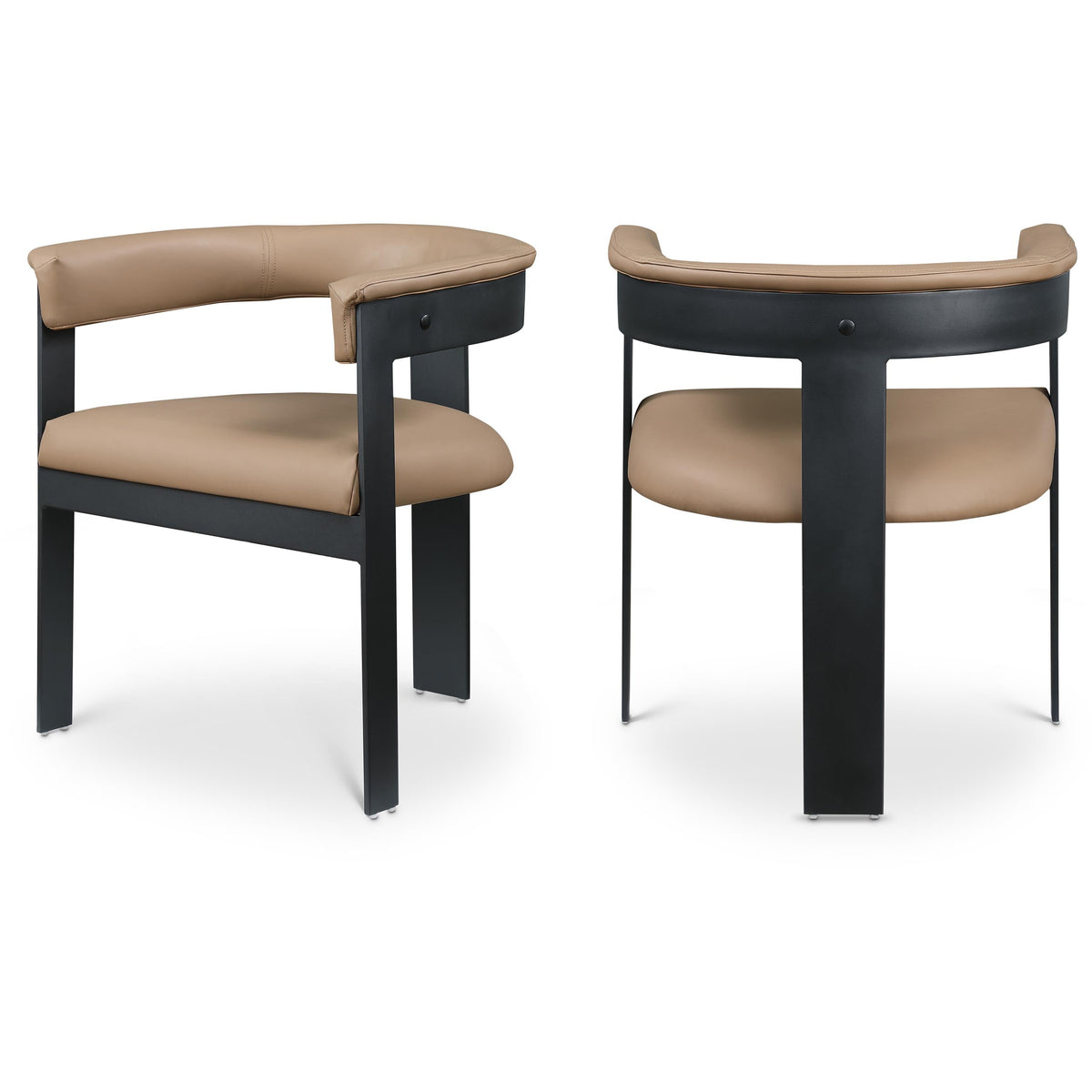 Meridian Romeo Tan Vegan Leather Dining Chair