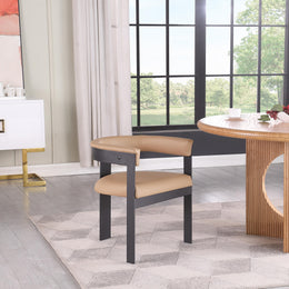 Meridian Romeo Tan Vegan Leather Dining Chair