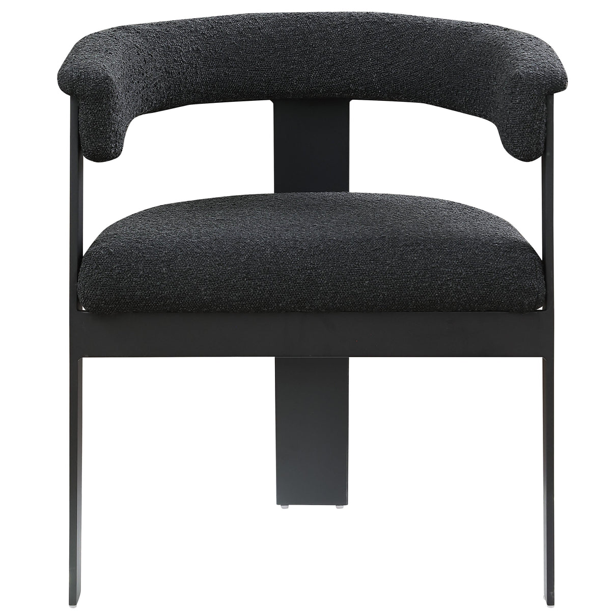 Meridian Romeo Black Boucle Fabric Dining Chair
