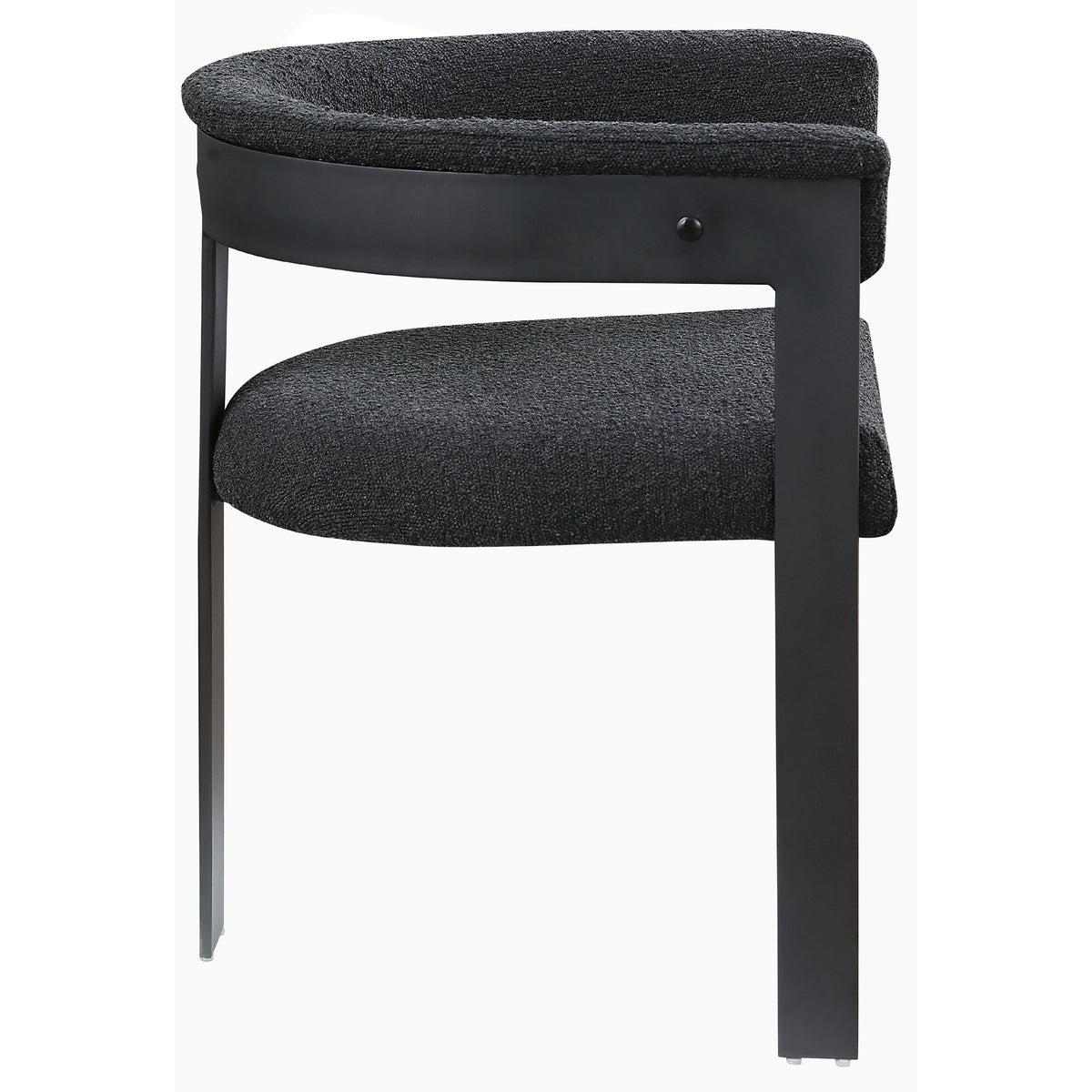 Meridian Romeo Black Boucle Fabric Dining Chair