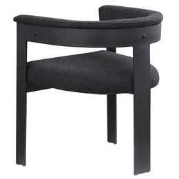 Meridian Romeo Black Boucle Fabric Dining Chair