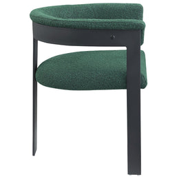Meridian Romeo Green Boucle Fabric Dining Chair